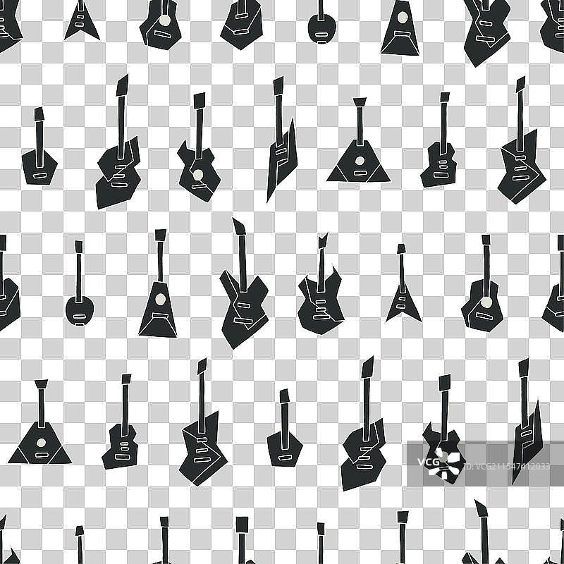 垂直排列的吉他无缝图案图片素材