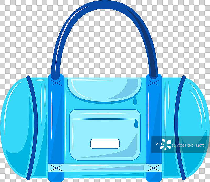 蓝色健身包设备图片素材