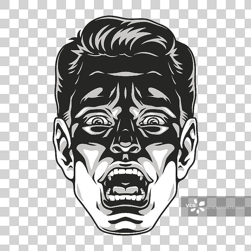 黑白设计中表现出的恐惧图片素材