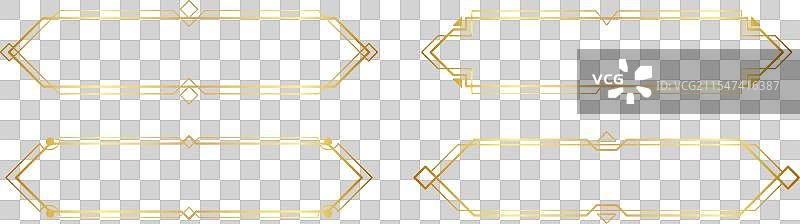艺术装饰风格的金色优雅古董边框图片素材