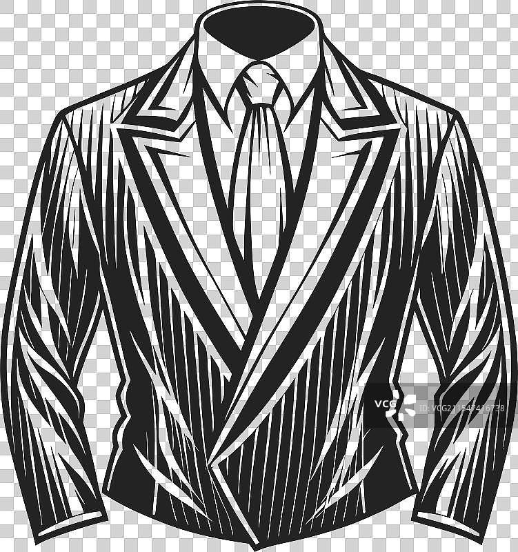 双排扣西装外套模板图片素材