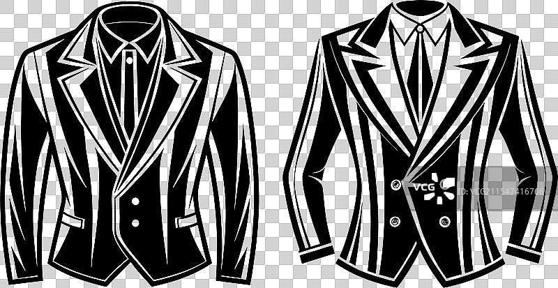 双排扣西装外套模板图片素材