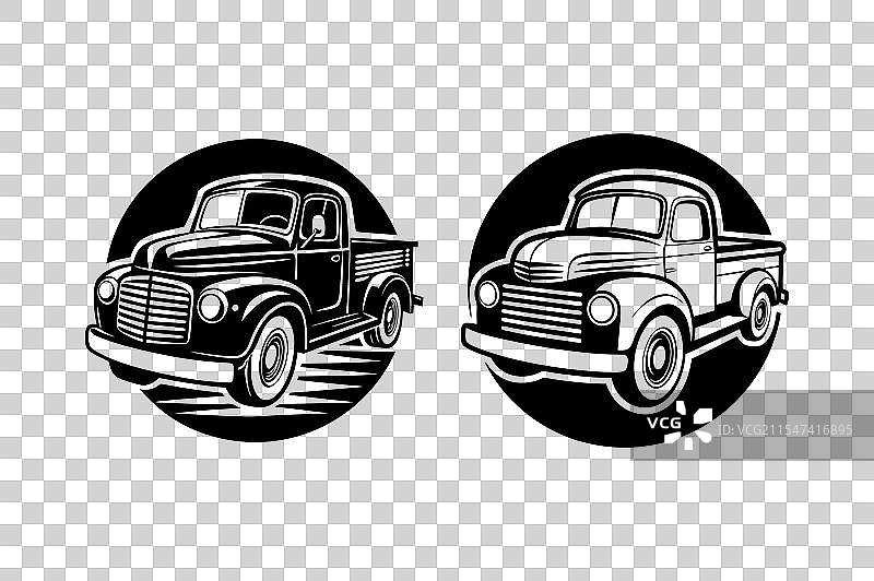 老式卡车图标艺术图片素材