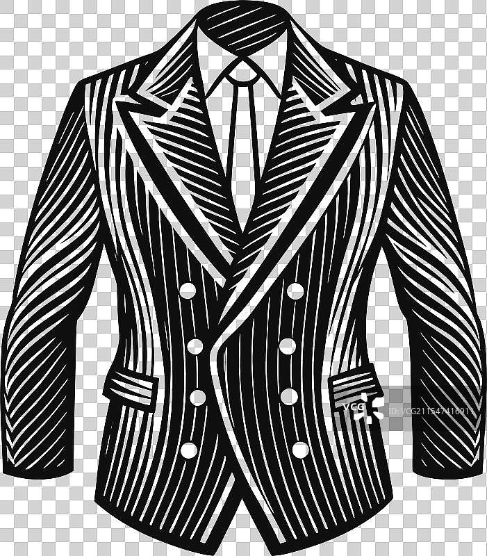 双排扣西装外套模板图片素材