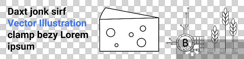 带孔的奶酪与加密货币挖矿图片素材