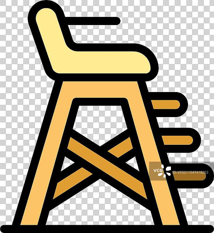 木制救生椅提供安全和舒适图片素材