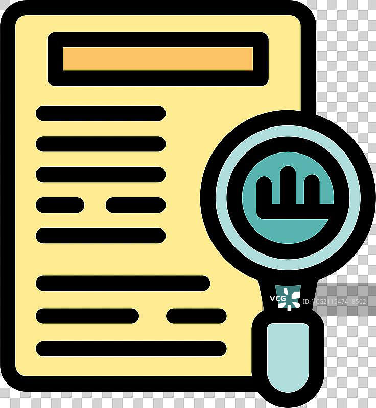 放大镜分析经济文件图片素材