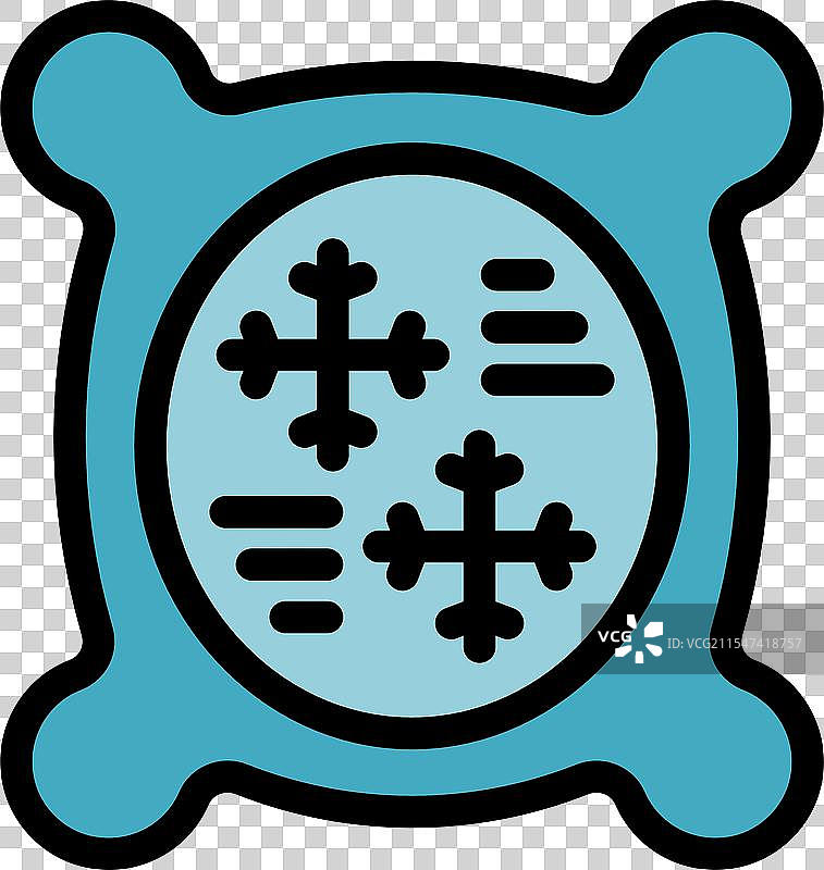 带有雪花的蓝色冷却器图标图片素材