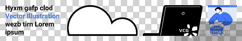 云计算和远程工作解决方案图片素材