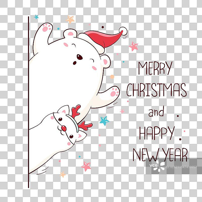 圣诞快乐，新年快乐贺卡图片素材