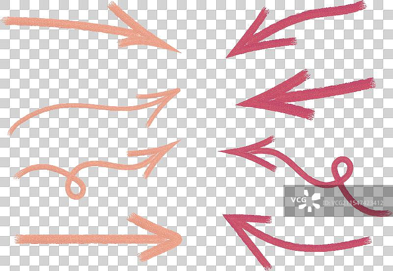 红色米色艺术箭头套装图片素材