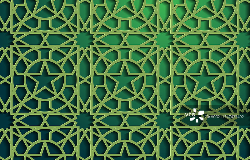伊斯兰风格的几何图案图片素材