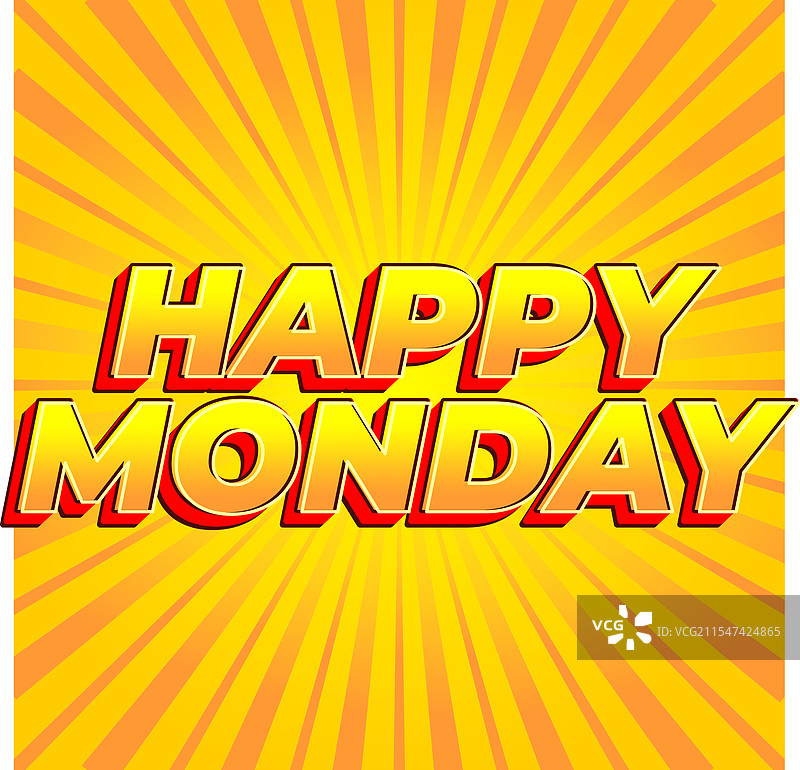 超级粗体的快乐星期一文字效果设计图片素材