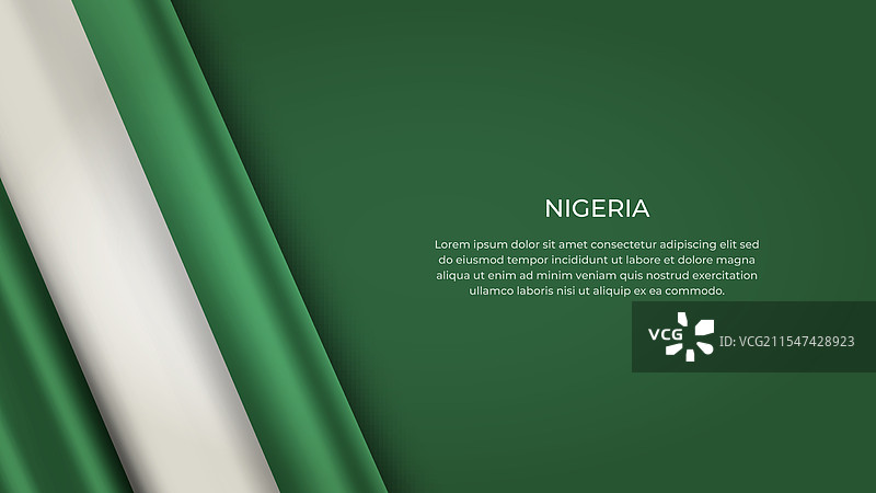 尼日利亚国旗，原色展示图片素材