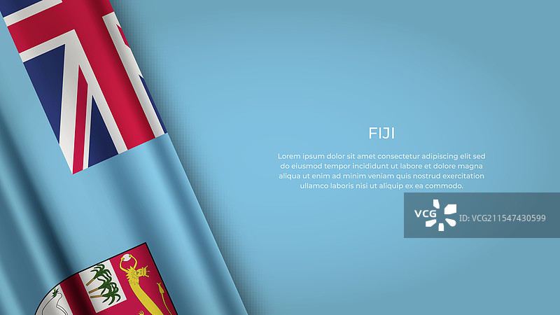 斐济国旗，原色展示图片素材