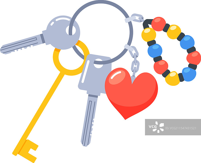 钥匙串上的一串钥匙扣图片素材