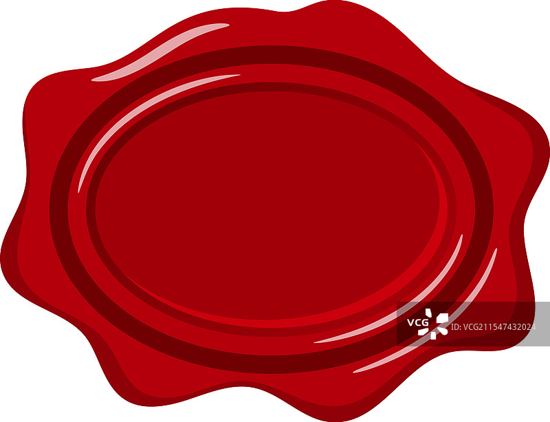 椭圆形红色蜡封图片素材