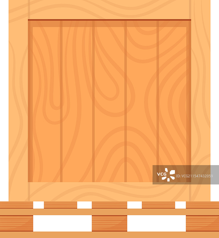 木箱放在托盘上图片素材