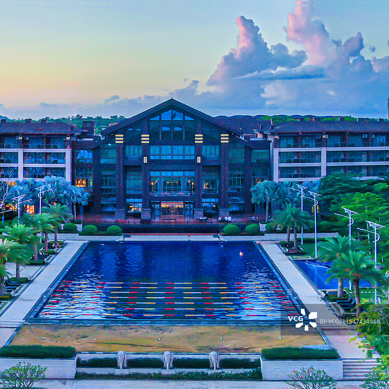 航拍南丽湖风景区风光图片素材