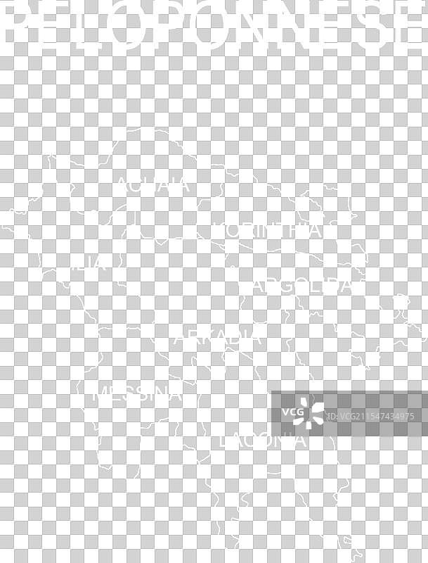 伯罗奔尼撒半岛地图线条轮廓孤立图形图片素材