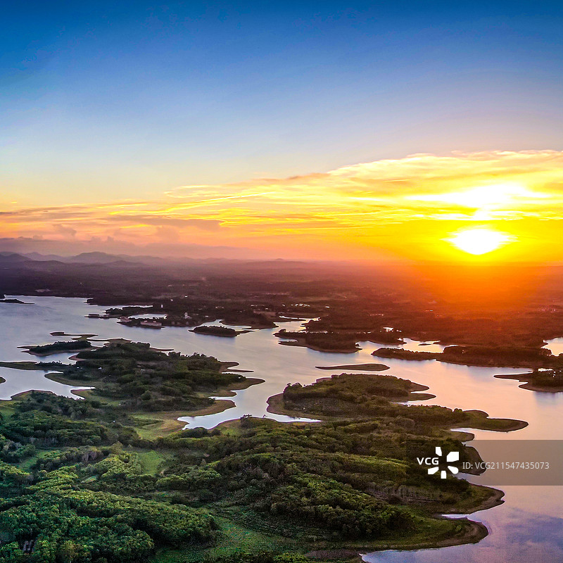 航拍南丽湖风景区风光图片素材