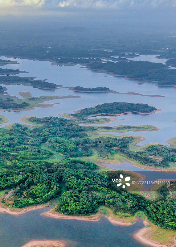 航拍南丽湖风景区风光图片素材