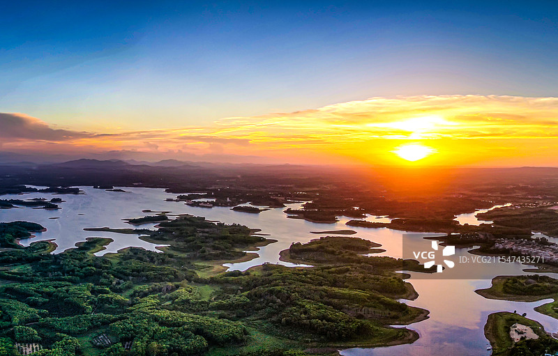 航拍南丽湖风景区风光图片素材