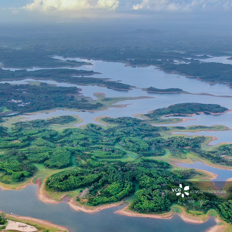 航拍南丽湖风景区风光图片素材