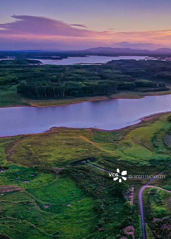 航拍南丽湖风景区风光图片素材