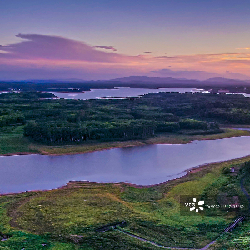 航拍南丽湖风景区风光图片素材
