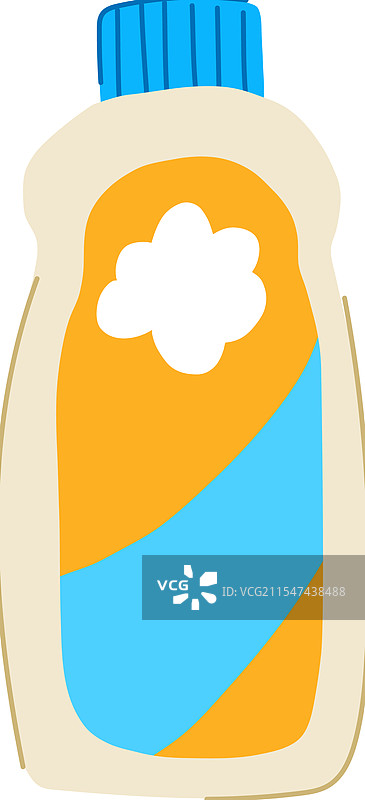 婴儿卡通人物与奶粉图片素材