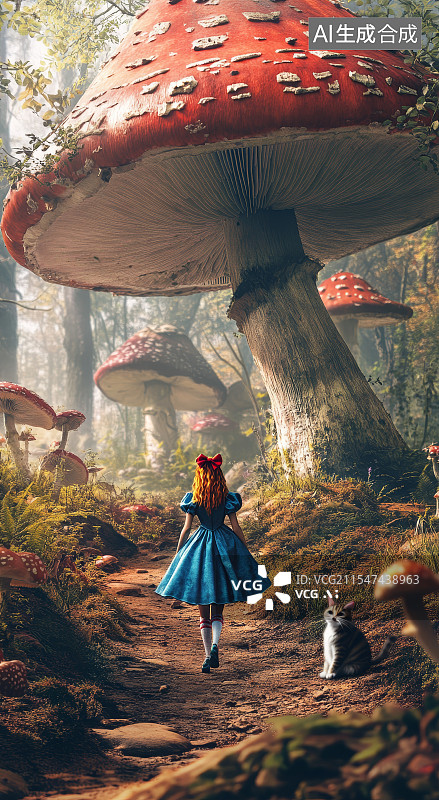 【AI数字艺术】蘑菇森林图片素材