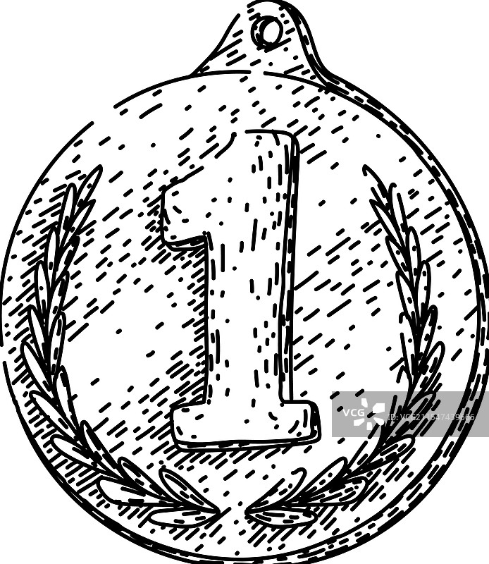 手绘铜牌草图图片素材