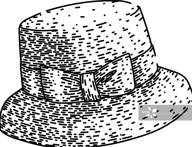 手绘沙滩太阳帽草图图片素材