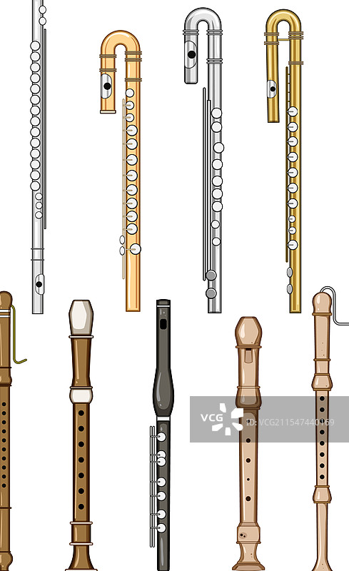 卡通长笛套装图片素材