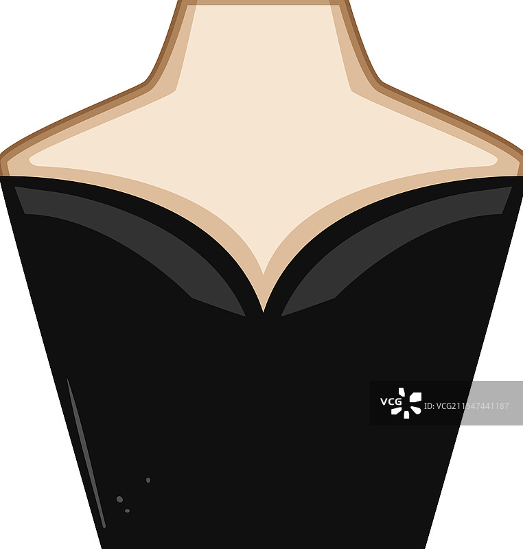 夏季领口裙子卡通图案图片素材