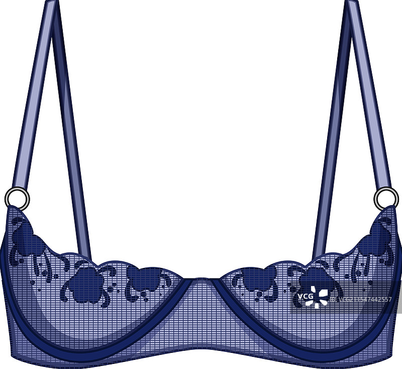 优雅的蕾丝文胸卡通图案图片素材