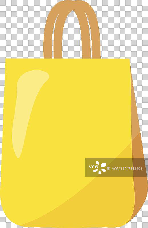 黄色购物或礼品纸袋图片素材