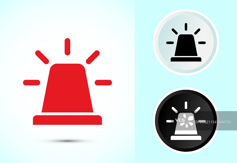 急救车警报图标 紧急警报图片素材