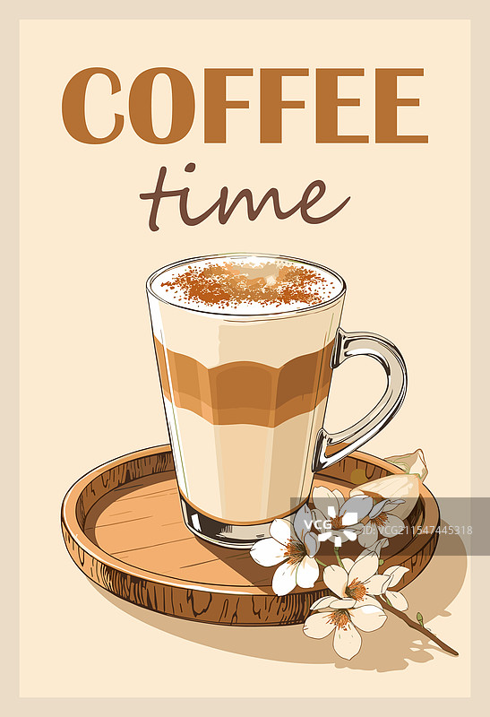 复古中世纪风格的咖啡海报设计图片素材