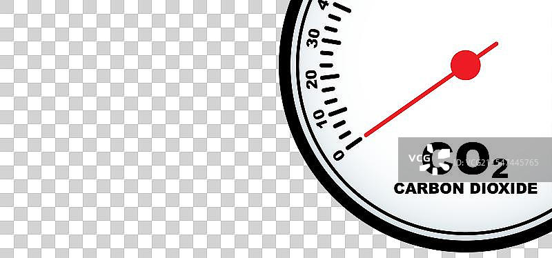 圆形模拟二氧化碳指示器图片素材