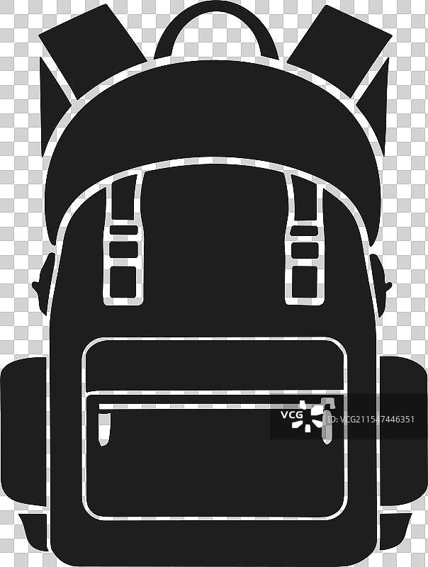 极简风格的背包轮廓图片素材