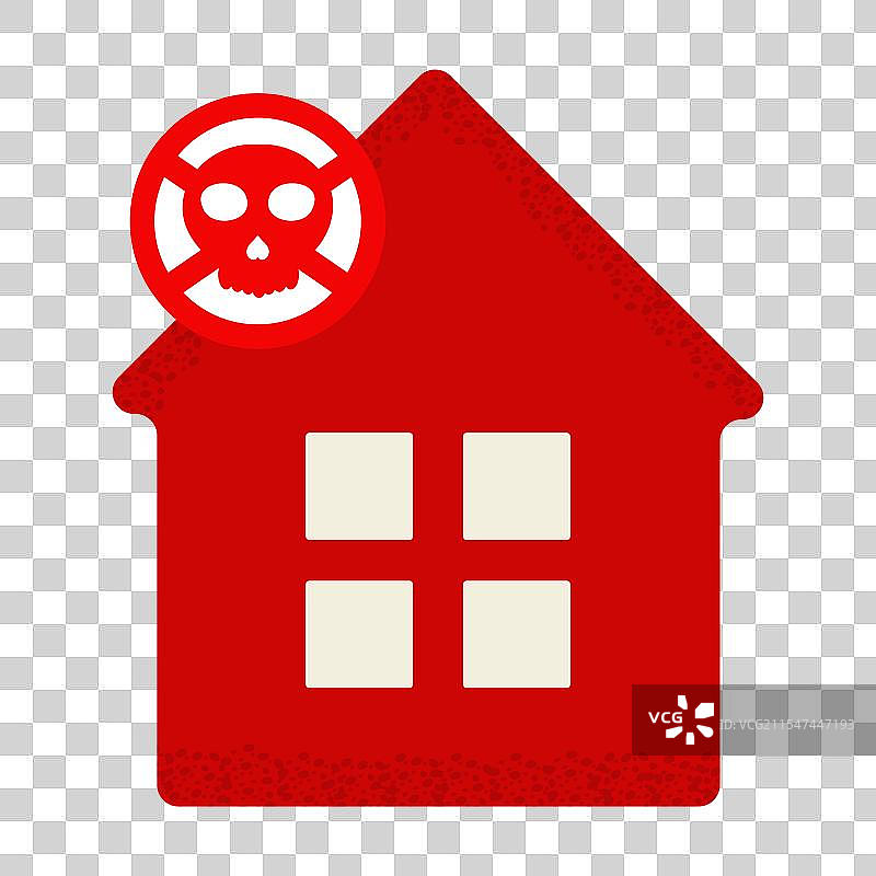 带有骷髅图标的家图片素材