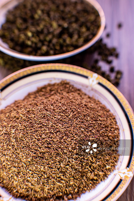 花椒、青花椒、花椒粉、花椒面、整盘花椒图片素材