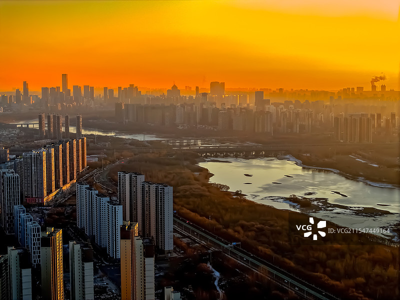 城市的早晨沈阳浑南图片素材