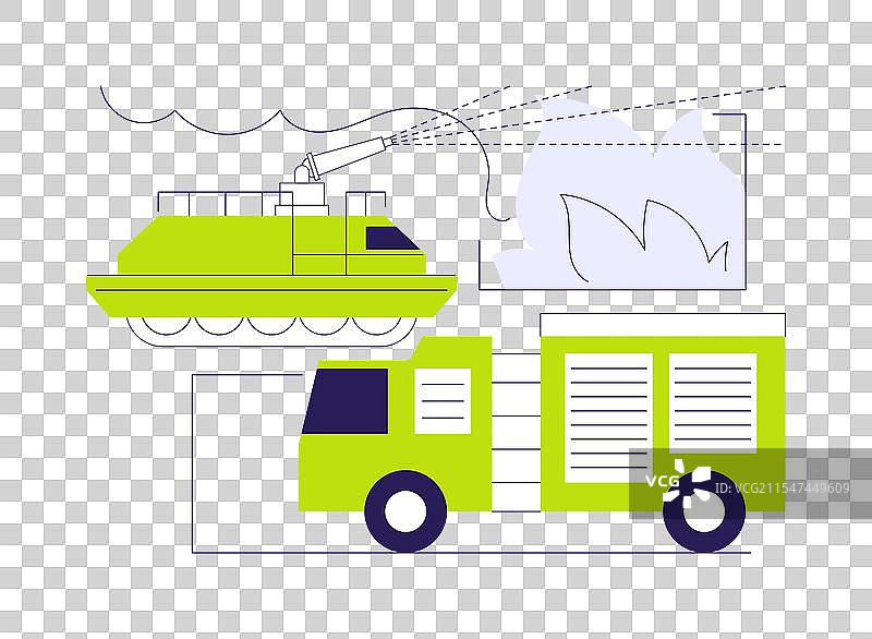 消防车辆抽象概念图片素材