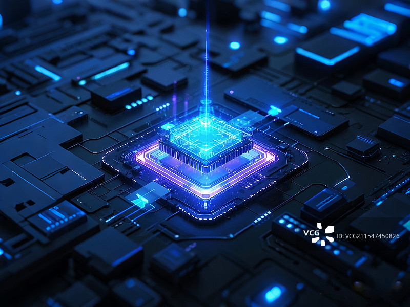 具有未来感的科技芯片图片素材