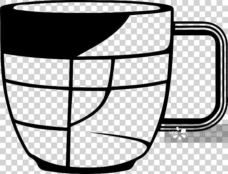 咖啡杯图标和茶杯标志符号图片素材