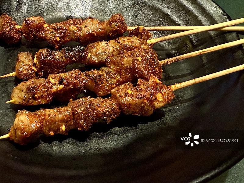 烧烤牛肉串图片素材