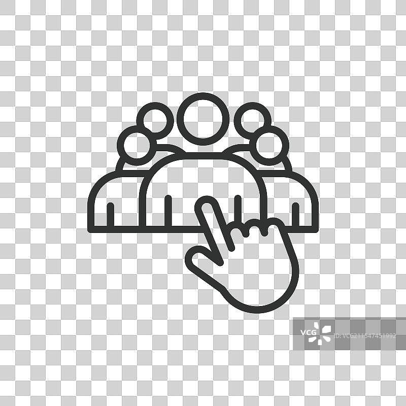 线性设计中的单一候选人图标图片素材